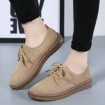 Korean style lace-up casual leather shoes
