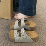 European and American style leopard print platform Birken women's sandals - Image 3