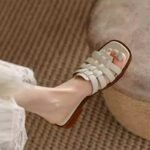 French summer woven sandals for women