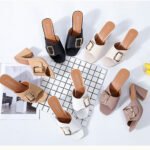 New box heel for women