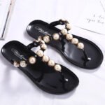 Beach flip-flops, trendy crystal jelly flip-flops, Korean style, fashionable, suitable for summer wear, flat. - Image 6