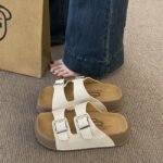 European and American style leopard print platform Birken women's sandals - Image 2