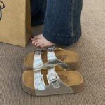 European and American style leopard print platform Birken women's sandals - Image 4