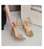 Trendy Fairy Style Wrapped Stiletto Sandals for Women - Image 8