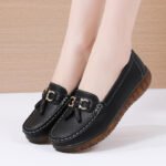 Leather shoes one-step soft sole
