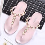 Beach flip-flops, trendy crystal jelly flip-flops, Korean style, fashionable, suitable for summer wear, flat. - Image 4