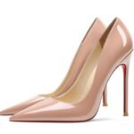 High-end nude patent leather low-cut shoes, - Image 2