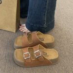 European and American style leopard print platform Birken women's sandals - Image 5