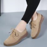 Korean style lace-up casual leather shoes - Image 3