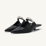 New Pointed Toe Closed Toe Solid Color Korean Style Fashion - Image 2