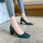 Square-toe women's Korean style patent leather high heels - Image 6