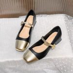 Chunky heel, elegant low-cut, versatile women's shoes - Image 3