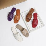 Women's flat sandals, fashionable woven style