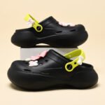 Women's summer clogs with height-increasing bow, thick sole - Image 8
