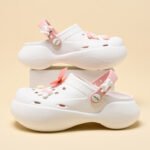 Women's summer clogs with height-increasing bow, thick sole - Image 9