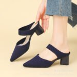 Women's Pointed Toe Low Mouth High Heels - Image 3