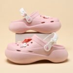 Women's summer clogs with height-increasing bow, thick sole - Image 7