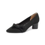 Women's Chunky Heel Girlish Bow Single Shoes Stylish to Match Skirts - Image 6