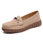 Round toe slip-on soft sole shallow fashionable loafers women - Image 6