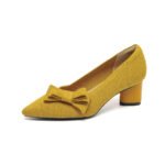 Women's Chunky Heel Girlish Bow Single Shoes Stylish to Match Skirts - Image 4