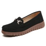 Round toe slip-on soft sole shallow fashionable loafers women - Image 7