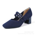 French-style square-toe Mary Jane shoes for women - Image 6