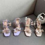New Cross Strap Butterfly High Heel 11cm Wedding Fairy Square Toe Open Toe Women's Sandals - Image 2