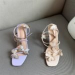 New Cross Strap Butterfly High Heel 11cm Wedding Fairy Square Toe Open Toe Women's Sandals - Image 3