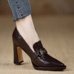 Women's high heels, chunky heel, waterproof platform - Image 2