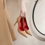 New Arrival Black and Red Sole High Heels for Women - Pointed Toe, Stiletto Heel, Sexy Glossy Patent Leather Shoes - Image 5