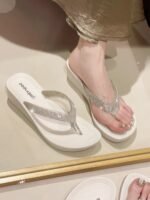 , Korean Style, Rhinestone Wedge Heel, Heel-Increasing, Suitable for Outdoor Use, Commuter Use, Comfortable and Durable - Image 7