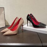 New Arrival Black and Red Sole High Heels for Women - Pointed Toe, Stiletto Heel, Sexy Glossy Patent Leather Shoes