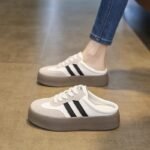 Women's slip-on sandals, thick-soled, closed-toe, easy-to-wear, lazy-style, one-foot slip-on shoes. - Image 2