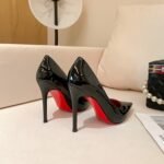 New Arrival Black and Red Sole High Heels for Women - Pointed Toe, Stiletto Heel, Sexy Glossy Patent Leather Shoes - Image 2