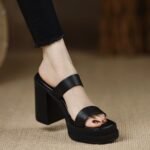 New Arrival: Chunky Heeled, Versatile, Non-slip, Open Toe, Super High Heel, White Waterproof Platform Women's Sandals - Image 5