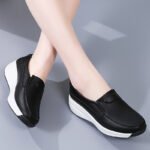 New cross-border spring and autumn women's sports shoes, Korean style, thick-soled rocker shoes - Image 2