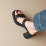 New Arrival: Chunky Heeled, Versatile, Non-slip, Open Toe, Super High Heel, White Waterproof Platform Women's Sandals - Image 2
