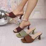 Fly-Knit Slippers, Thin-Heeled Sandals