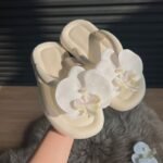Butterfly Orchid Flip-Flops for Women - Image 4