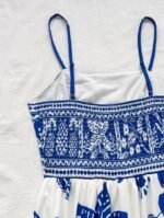 New Women's A-line Dress with Printed Design, Thin Straps - Image 2