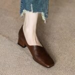 New Style Spring French Style Mid-Heel Chunky Heel for womem's - Image 4