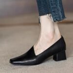 New Style Spring French Style Mid-Heel Chunky Heel for womem's - Image 6