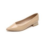 New Spring/Autumn French Nude Color Hidden Wedge Pointed Toe Flat Shoes Women's Low Mouth Shoes Commuter Fashion Single Shoes