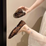 New European and American style leopard print pointed toe jelly shoe - Image 4
