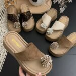 Stunningly beautiful and slimming transparent crystal strap high-heeled