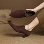 Women's black bow high heels - Image 3