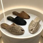 Cross-Border New Style Fish Mouth Slippers with Rhinestones, African Fashion Trend, High-End Women's Shoes