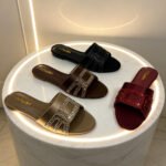 Factory Direct Wholesale Women's Shoes, Light Luxury Rhinestone-Embellished Slippers,Fashion Flat African Women's Slippers