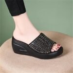 Hot-selling platform platform height-increasing fashion sandals for women, new  style, soft-soled round toe French high heels. - Image 3