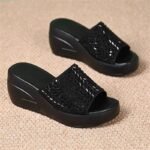 Hot-selling platform platform height-increasing fashion sandals for women, new  style, soft-soled round toe French high heels. - Image 5
